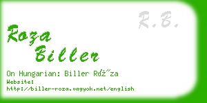 roza biller business card